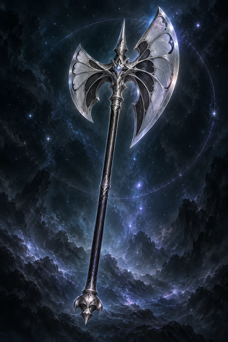 黑蝶巨斧，基於遊戲原貌二創的星輝卡面